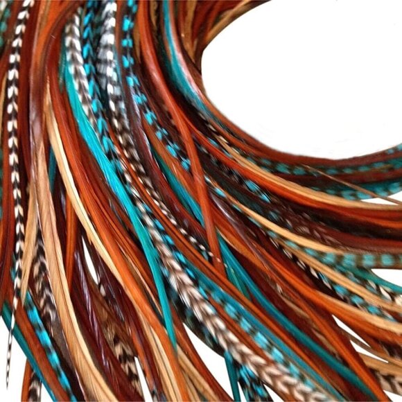 Other - Hair Feathers Extensions Kit, Long Real Rooster Feathers for Hair with DIY Micro